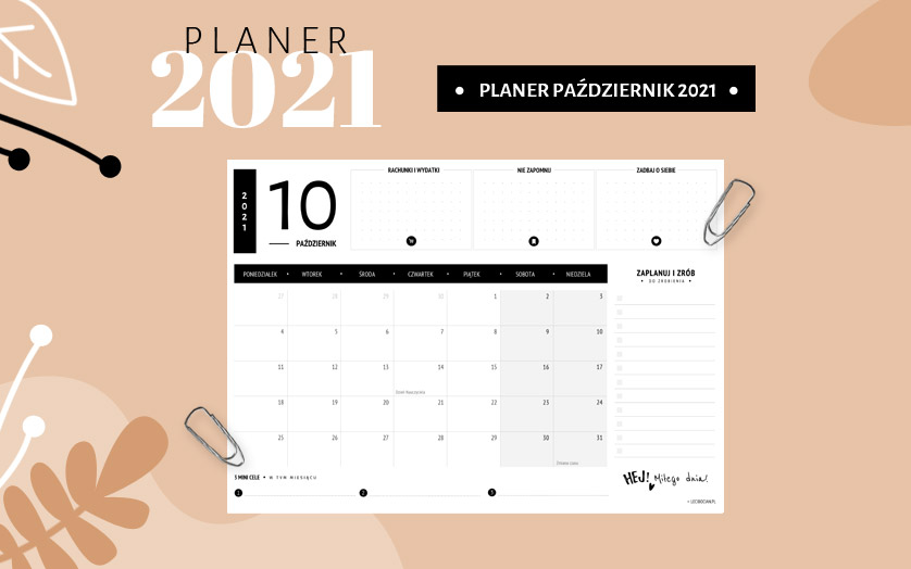 Planer październik 2021 – do druku za darmo