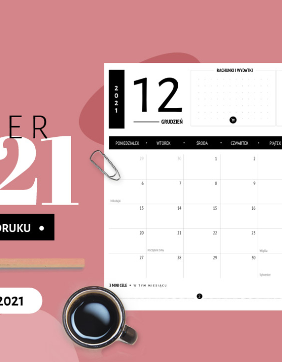 Planer grudzień 2021 – do druku za darmo