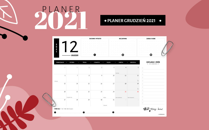 Planer grudzień 2021 - czarny