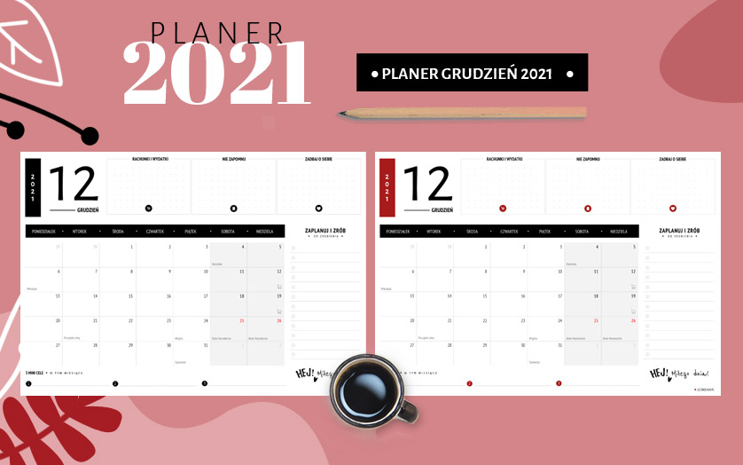 Planer grudzień 2021 – do druku za darmo