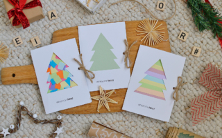 Świąteczne kartki z choinką na 3 sposoby!