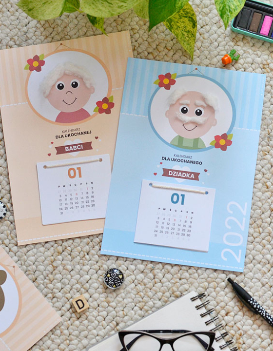 Laurka dla Babci i Dziadka z kalendarzem