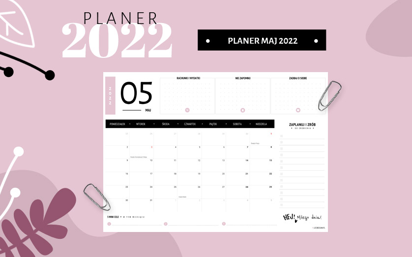 Planer maj 2022 - kolorowy