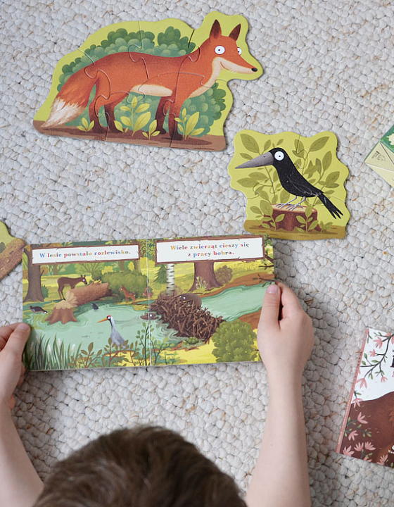 Rok w lesie – Bóbr, niedźwiedź i puzzle