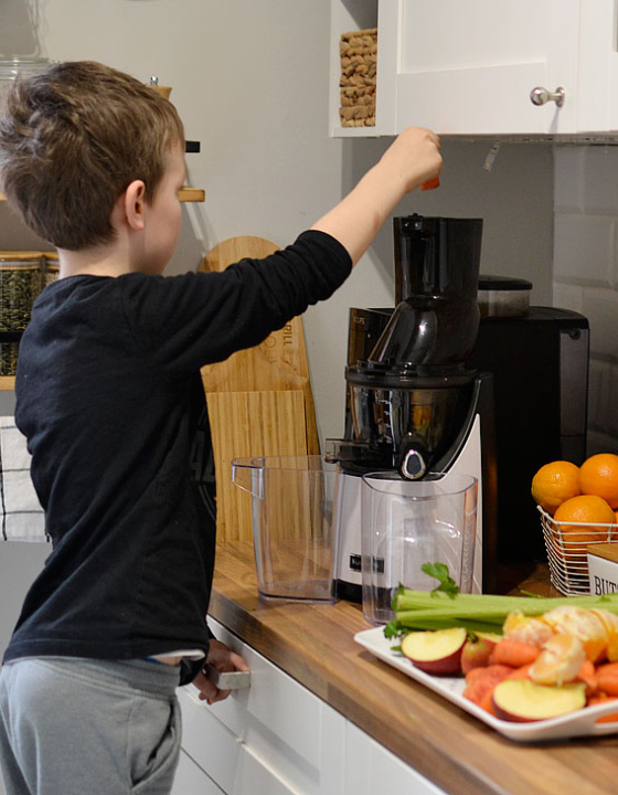 Soki z wyciskarki wolnoobrotowej dla dzieci