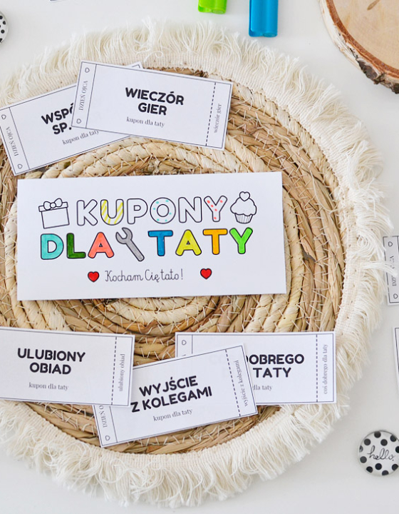 Kupony dla taty do druku