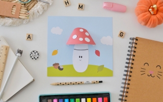 Muchomor z papieru – jesienna praca plastyczna