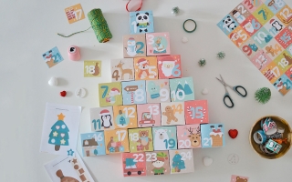 Kalendarz adwentowy z pudełek