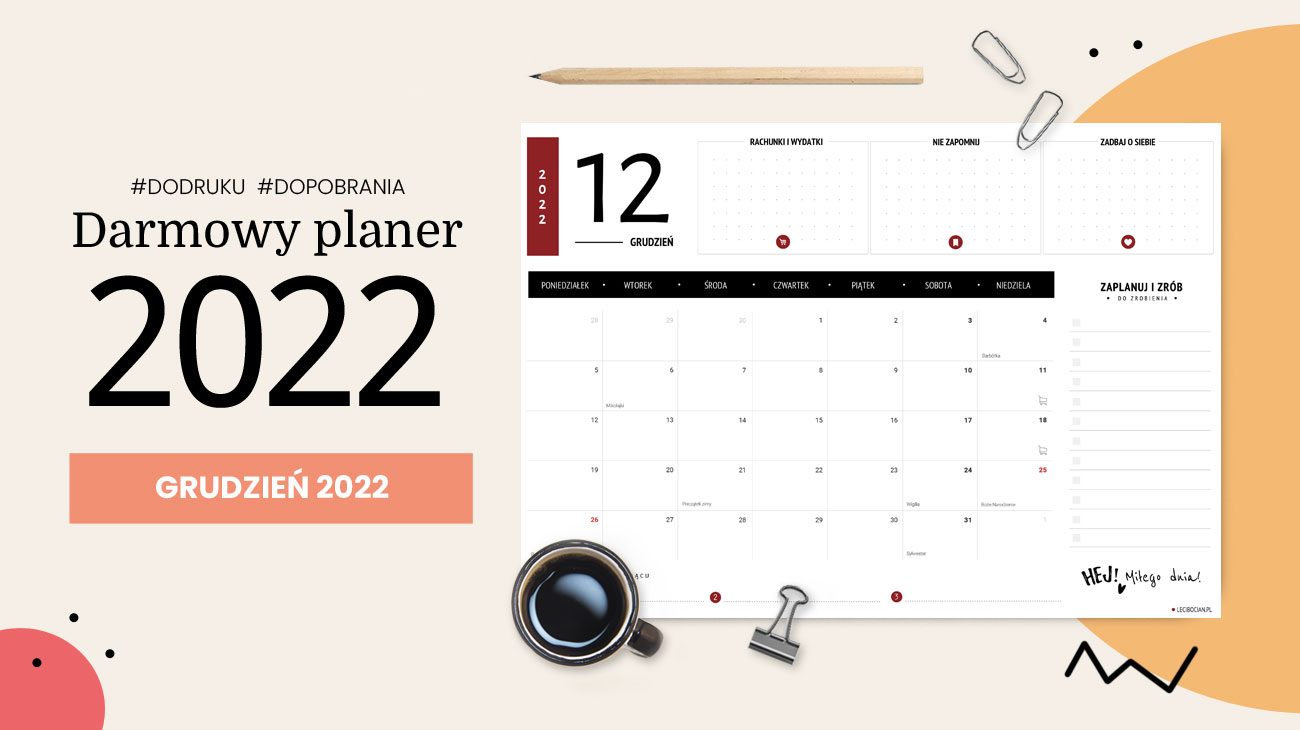 Planer grudzień 2022 – do druku za darmo