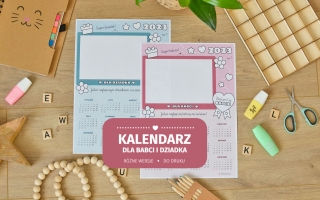 Kalendarz dla babci i dziadka do druku