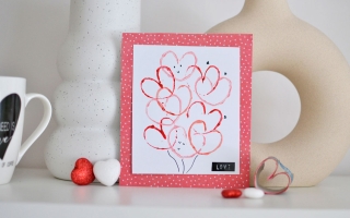 Walentynka DIY z sercami