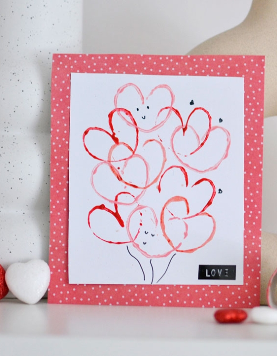 Walentynka DIY z sercami