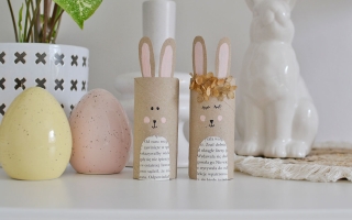 Króliczek z rolki papieru toaletowego