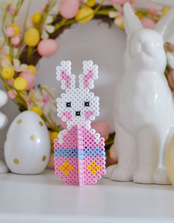 Zajączek z koralików do prasowania