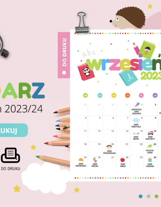 Kalendarz Świąt Nietypowych 2023/2024 do druku