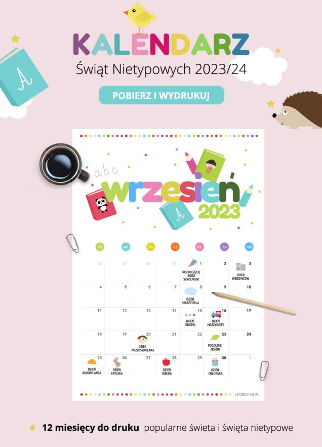 Kalendarz Świąt Nietypowych 2023/2024 Do Druku