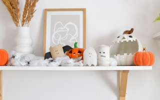 Dekoracje na Halloween z rolek papieru