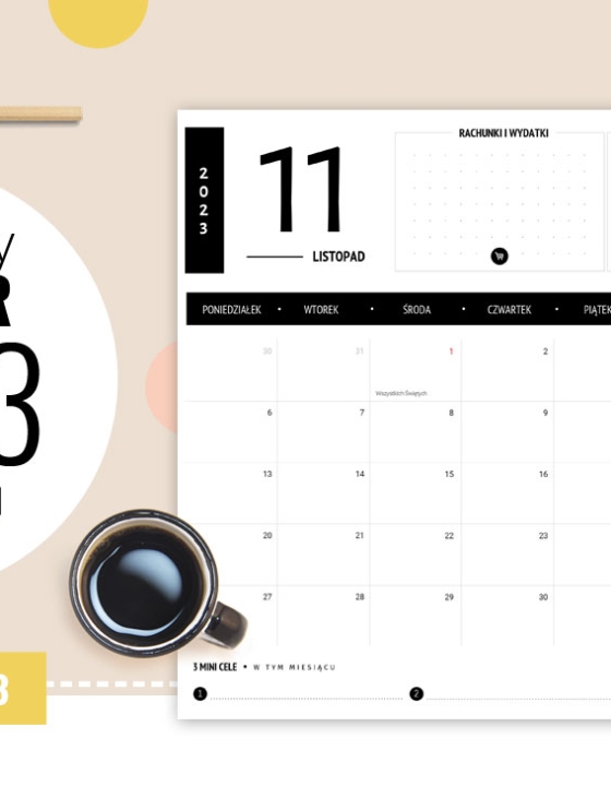 Planer listopad 2023 do druku – darmowy planer