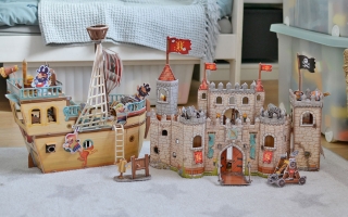 Puzzle 3D dla dzieci – zamek, statek i Titanic