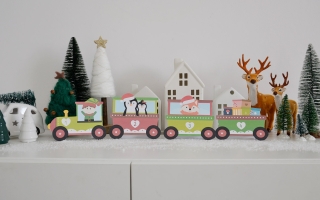Kalendarz adwentowy Świąteczny pociąg – do druku