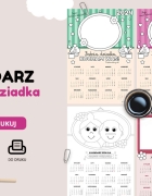 Świąteczne obrazki z flamastrami kropkowymi + darmowe szablony do druku