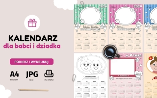 Kalendarze dla Babci i Dziadka do druku