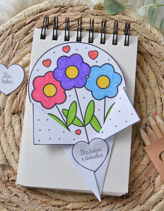 Bukiet kwiatów – kolorowanka do druku