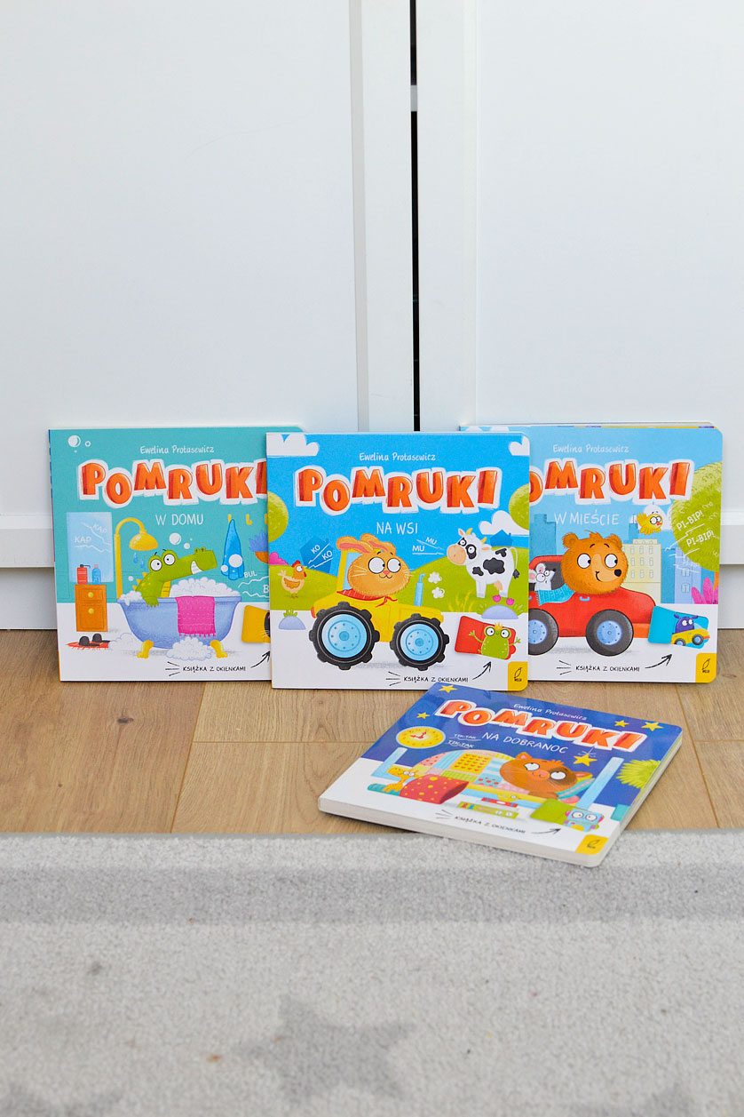 Pomruki - kartonowe książki dla dzieci z okienkami