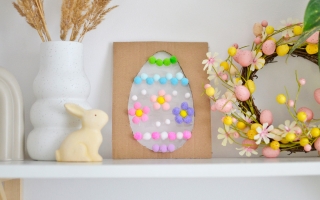Wielkanocne sensoryczne jajko z kartonu
