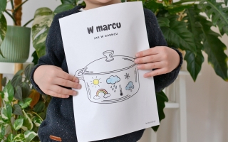 W marcu jak w garncu – kolorowanka do druku