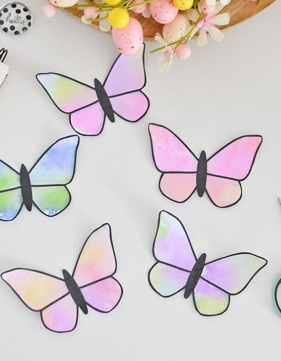 Malowanie folią aluminiową – wiosenne motyle