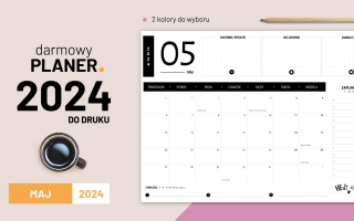 Planer maj 2024 do druku – darmowy kalendarz