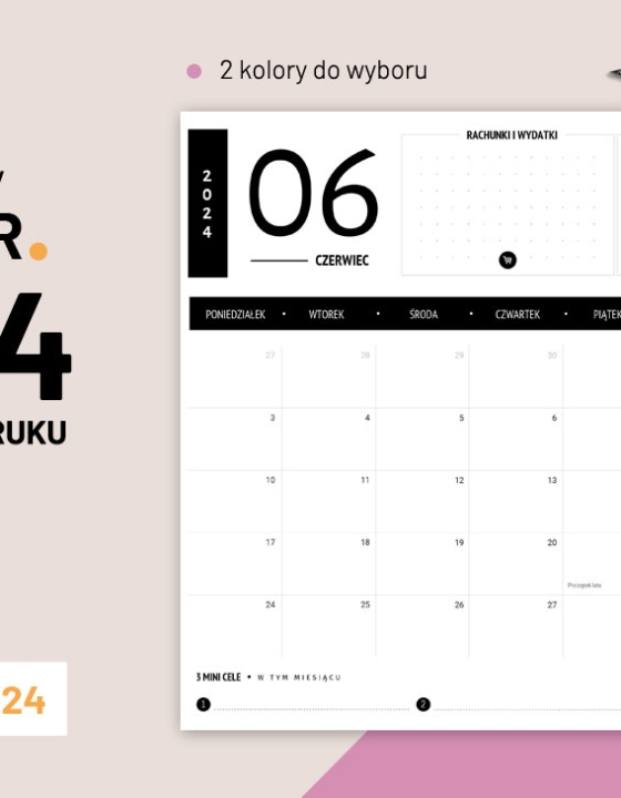 Planer czerwiec 2024 do druku – darmowy kalendarz