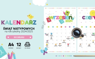 Kalendarz Świąt Nietypowych 2024/2025 do druku