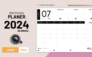 Planer lipiec 2024 do druku – darmowy kalendarz
