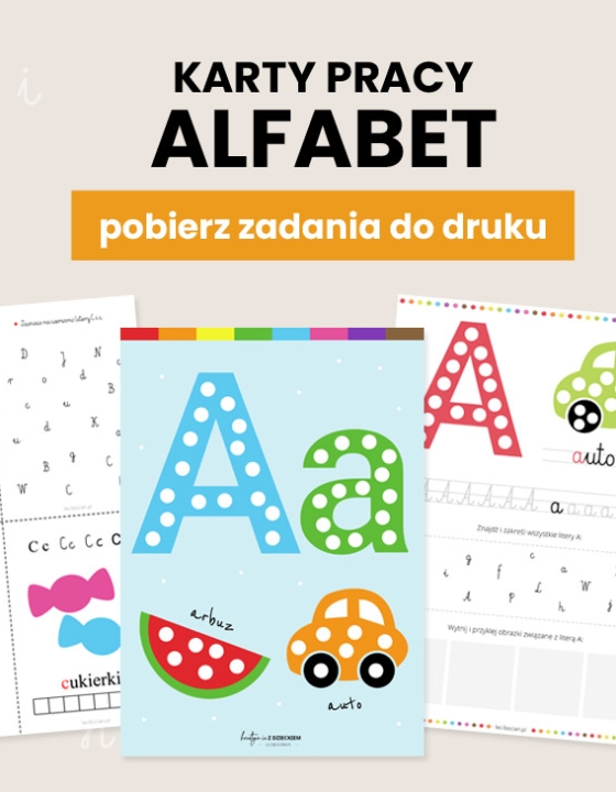 Alfabet – karty pracy do druku