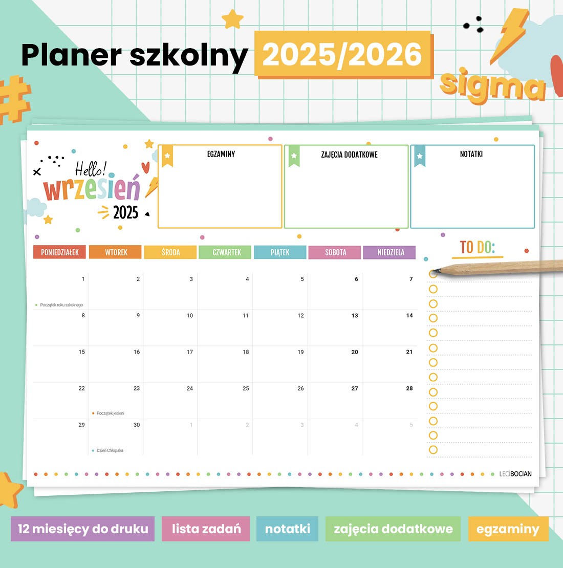 Planer szkolny 2025/2026 do druku
