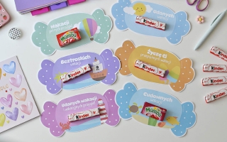 Zakładki na słodycze i cukierki do druku