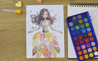 Pani Jesień – szablon do druku