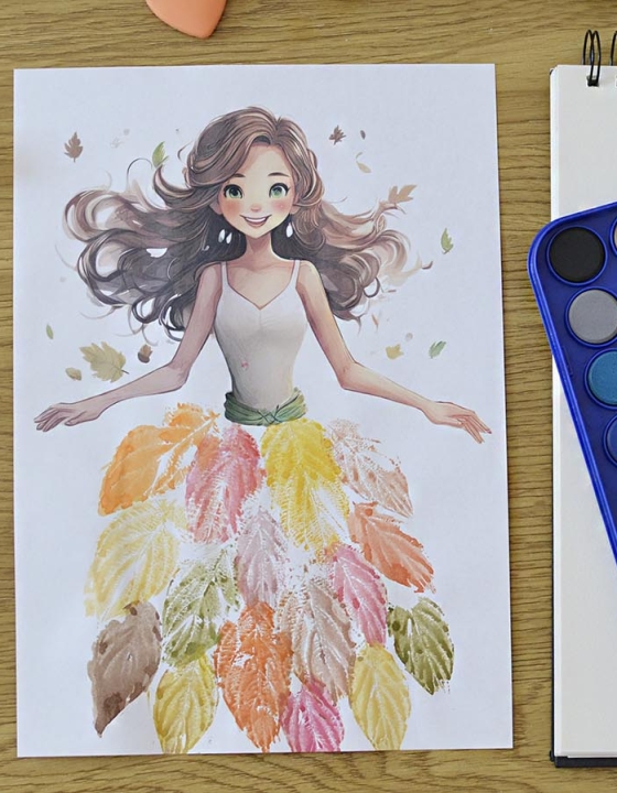 Pani Jesień – szablon do druku