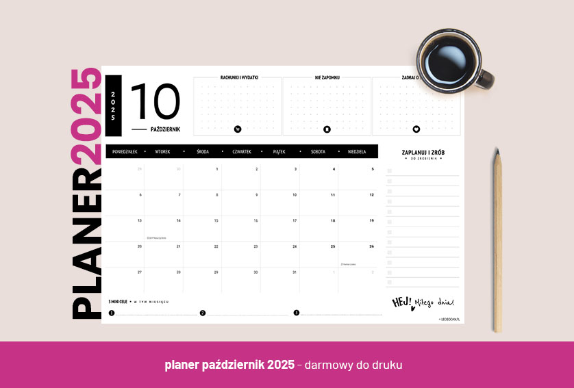 Planer październik 2025 - czarny