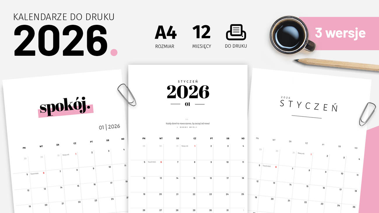 Kalendarz 2026 do druku
