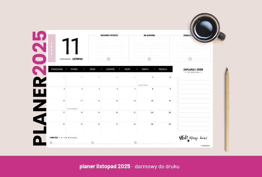 Planer listopad 2026 - kolor