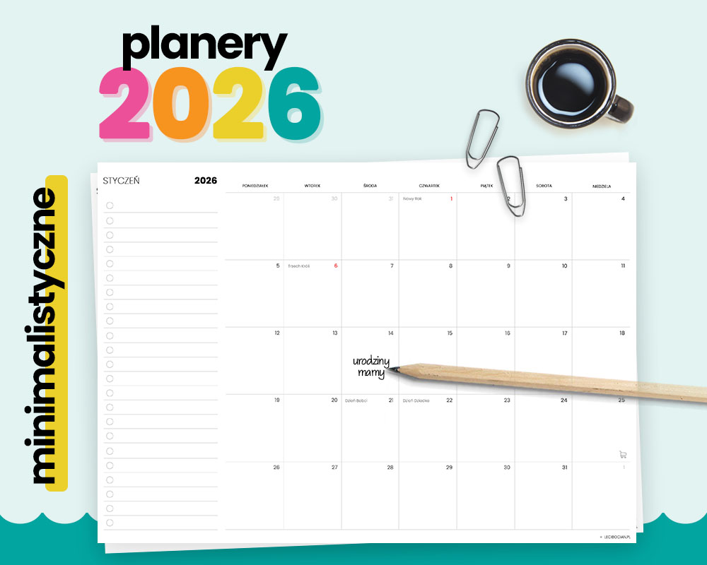 Minimalistyczne planery 2026