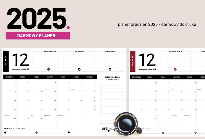 Planer grudzień 2025 do druku