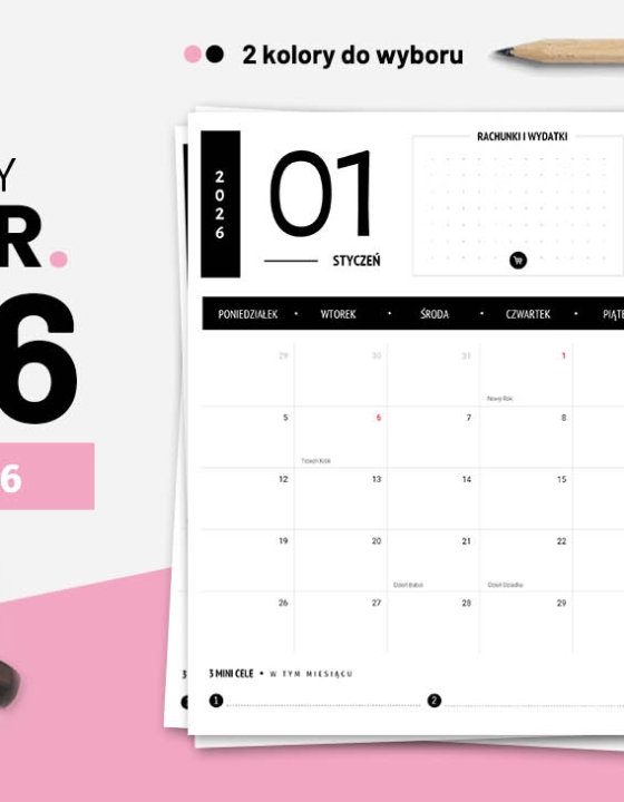 Planer styczeń 2026 do druku – za darmo