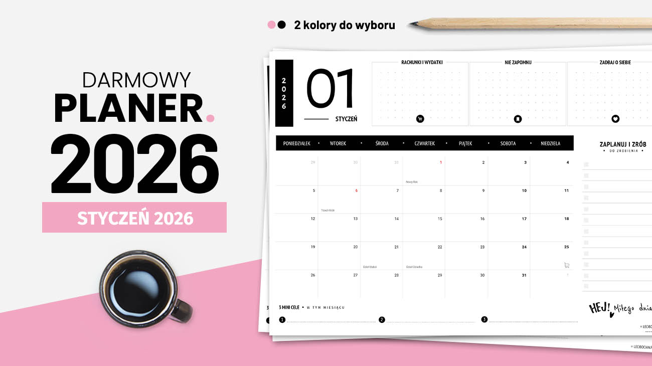 Planer styczeń 2026 do druku – za darmo!