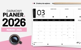 Planer marzec 2026 do druku – darmowy szablon