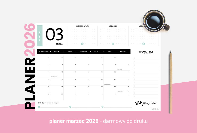 Planer marzec 2026 - kolor