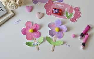 Kwiatek DIY na Dzień Kobiet – szablon do druku